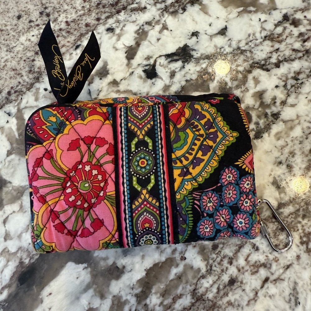 Vera Bradley wallet with kiss lock pouch (RETIRED 2009 Symphonic Hue pattern)